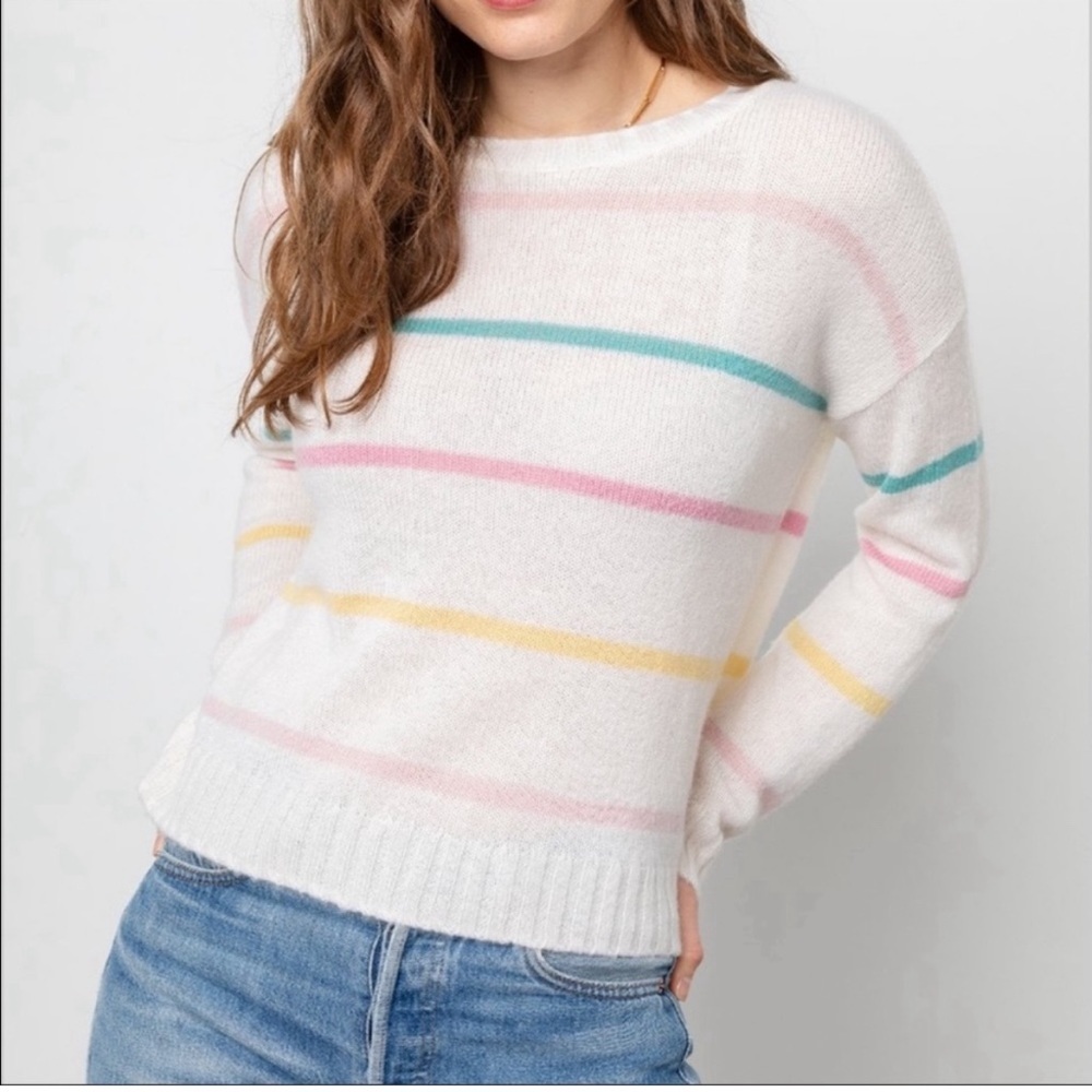 Rails Perci Sorbet‎ Stripe Sweater wool ,nylon ,alpaca H1